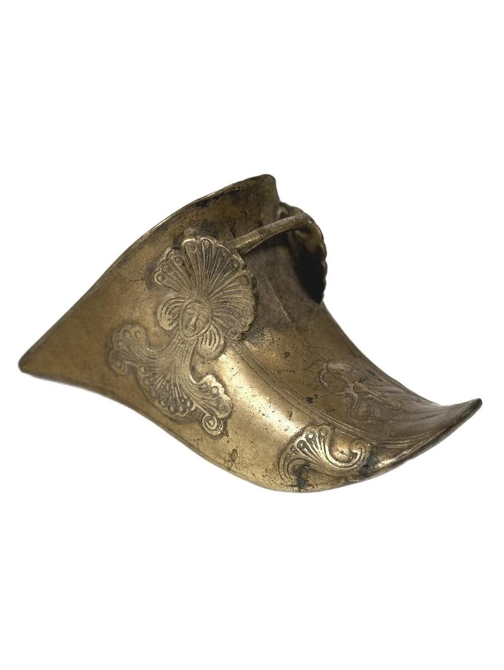 Antique Spanish Colonial Conquistador Solid Brass Stirrup Estribo Equestrian 11"